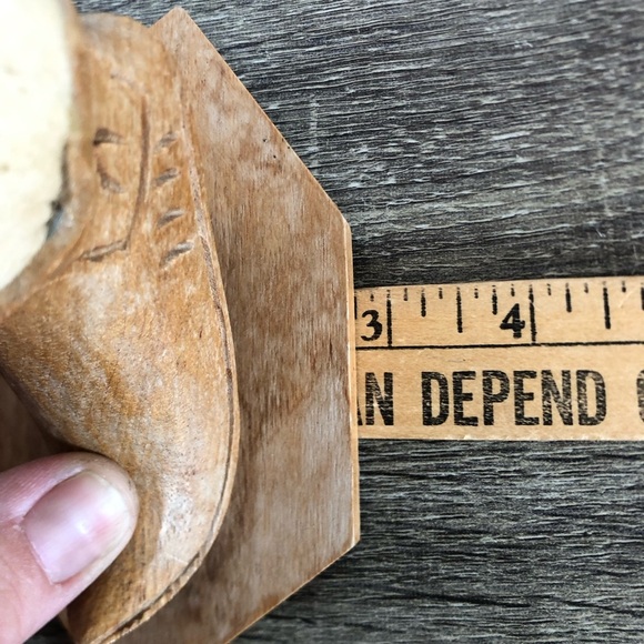 Vtg Souvenir Wooden Boot Shaped Pin Cushion - Picture 7 of 8